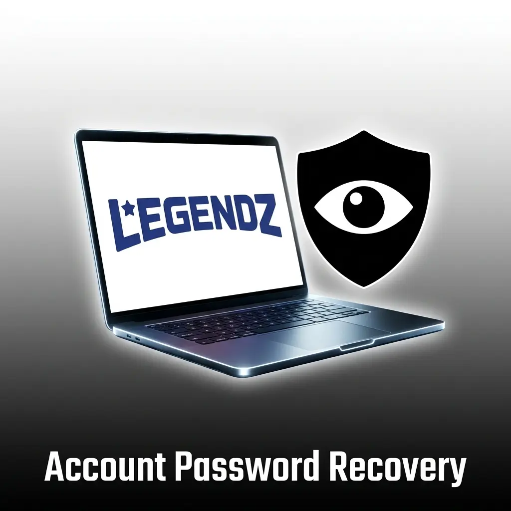 Legendz Casino account password recovery steps showing forgot password link and email reset process