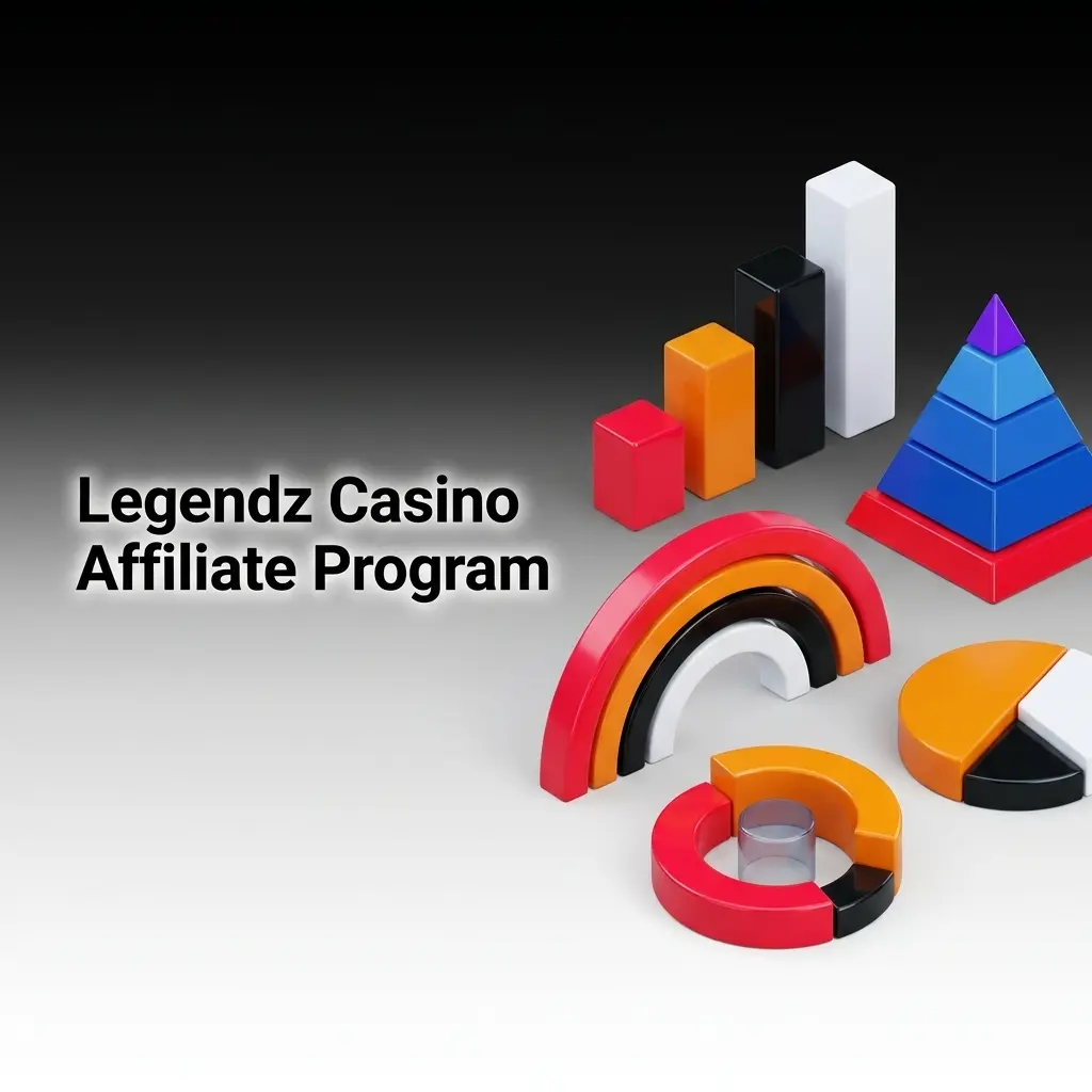 Legendz Casino affiliate program dashboard showing revenue share commissions, crypto payouts, and real-time reporting tools